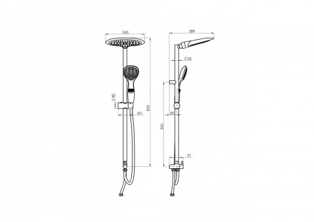 Душевая стойка Rubineta Aneta (5). Акция