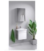 Тумба под умывальник подвесная Aqwella Smart с умывальником MODUO SLIM 50, бетон светлый SRT0105BS+UM-MOD50SL/1