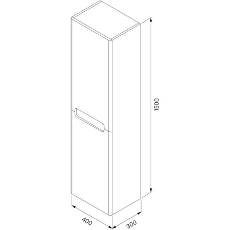 Пенал подвесной 40 см IDDIS Edifice, белый EDI40W0i97