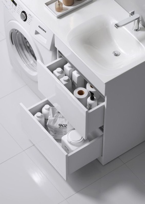 Тумба напольная правая Aqwella Forma 115 с умывальником Forma 115 белый FOR01052 R