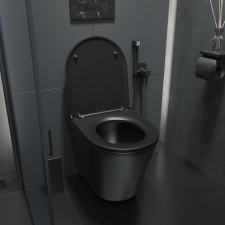 Унитаз подвесной безободковый Iddis Calipso CALR3BMi25, черный