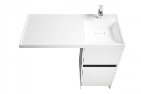 Тумба под умывальник правая Акватон Лондри с умывальником Акватон Лондри 1200, белый 1A2359V0LH010