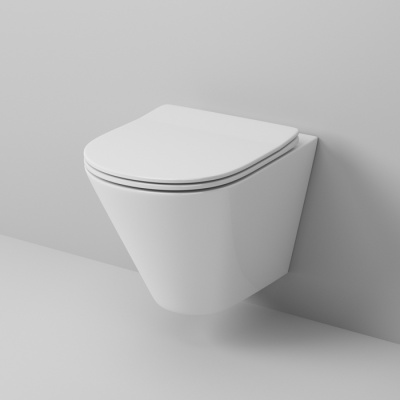 Унитаз подвесной безободковый с крышкой дюропласт Grossman GR-4477S, белый