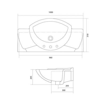 Умывальник Акватон Serel 100 Kardelen M