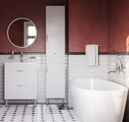 Тумба с умывальником Iddis Oxford OXF80W0i95K, белая