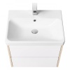 Тумба под умывальник Акватон Сканди 70 с умывальником Адриана 70 (1A251801SDB20+1WH501628), белый/дуб верона