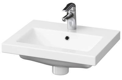 Тумба подвесная Laparet Optimum 50 с умывальником Cersanit Como 50 белый глянец LO-WCAB-50-01+S-UM-COM50/1-w