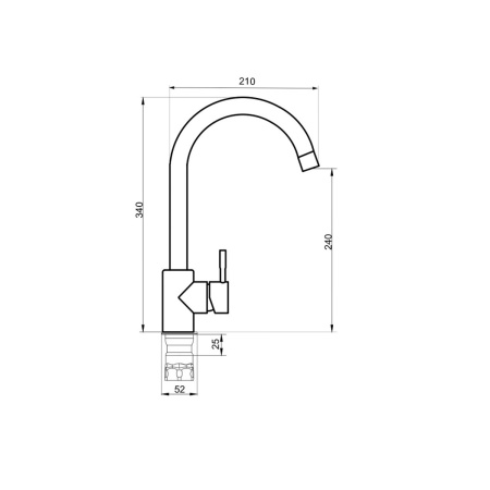 Смеситель для кухни PMC SUS124BL-017F