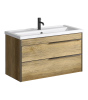 Тумба под умывальник Aqwella Fargo с умывальником Фостер 1000, дуб балтийский FRG0110DB+4640021065204