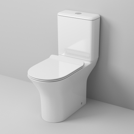 Унитаз напольный Grossman GR-4443S безободковый с крышкой duroplast, soft-close, белый