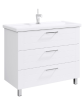 Тумба под умывальник на ножках Aqwella Манчестер с умывальником Фостер 1000, белый MAN01103+4640021065204