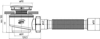 Сифон для душевого поддона Ани Пласт 1/2 E515C
