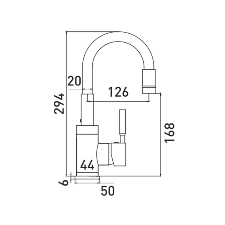 Смеситель для кухни с гибким изливом Gross Aqua ColorFlex, коричневый 3241508BR