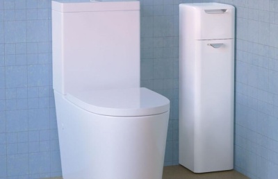 Тумба для туалетной комнаты напольная IDEA ОПТИМА 21 компакт,белая
