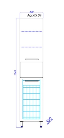 Шкаф-пенал напольный AQWELLA Аллегро П4 35 Agr.05.04, белый