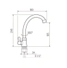 Кран для кухни для одной воды РМС SL79-269F-1