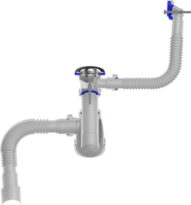 Сифон для кухни Aquant Standart, белый B0165-25-MR