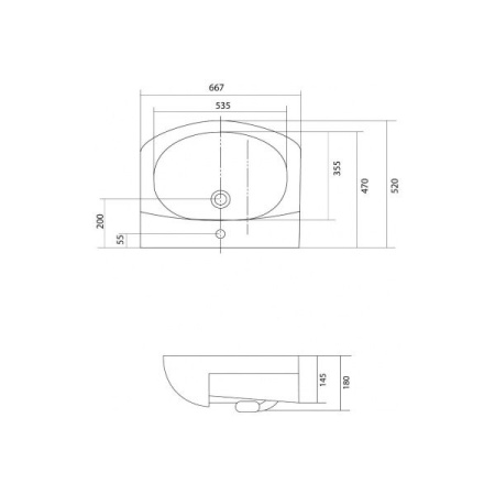 Умывальник Акватон Аквамель 67