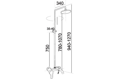 Душевая система Центр Сантехники ДС1001-9