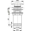 Водослив для умывальника click/clack AlcaPlast A392