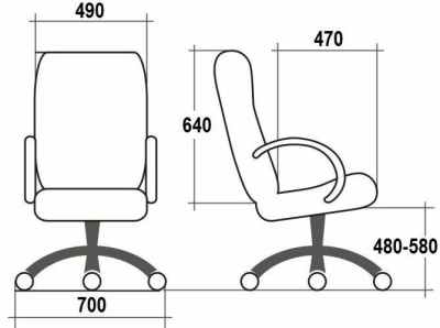 Кресло Евростиль Менеджер эконом ткань серый В-40. Распродажа