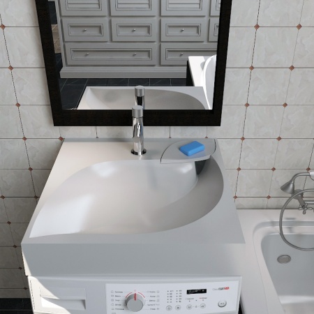 Умывальник над стиральной машиной MADERA List 60 белая