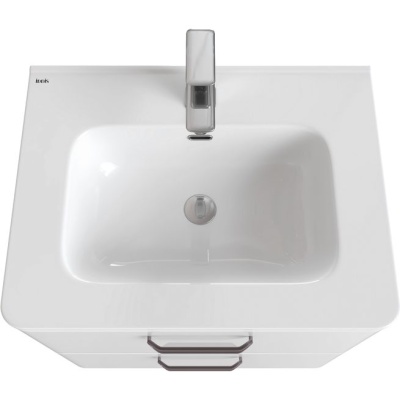 Тумба с умывальником напольная IDDIS Brick 60 см, белая BRI60WFi95K