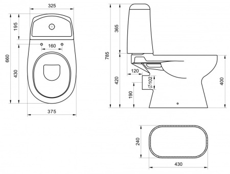 Унитаз напольный Santek Цезарь 1WH301746
