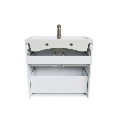 Тумба с умывальником напольная Iddis Zodiac 80, белая ZOD8CBFi95K. Образец. Акция