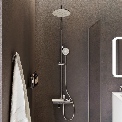 Смеситель для ванны с верхним душем IDDIS Shelfy SHESBBTi06