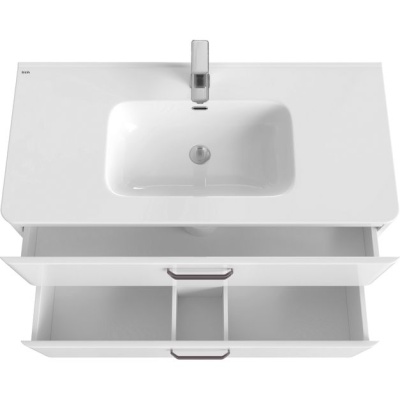 Тумба с умывальником напольная Iddis Brick 100, белая BRI10WFi95K. Акция