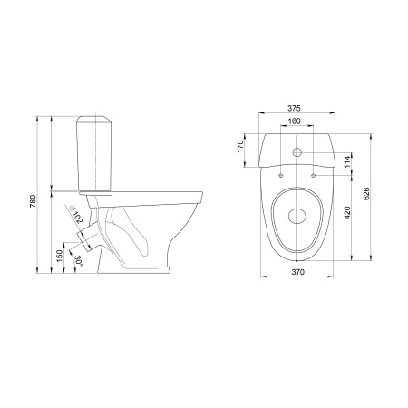 Унитаз-компакт SANTERI Вест