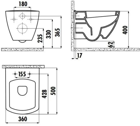 Комплект Tetra+Alca (подвесной унитаз Creavit Tetra с сиденьем дюропласт и инсталляцией AlcaPlast AM101, панель M571 хром)