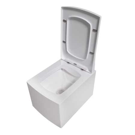 Унитаз подвесной Grossman GR-4460S безободковый с крышкой duroplast, soft-close, белый