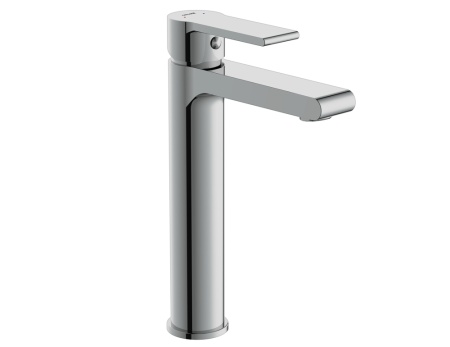 Смеситель для раковины высокий однорычажный клик клак Cersanit Brasko 63024