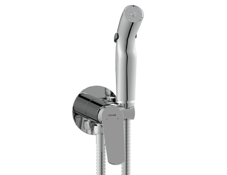 Смеситель с гигиеническим душем встраиваемый однорычажный Cersanit Flavis 64104