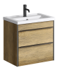 Тумба под умывальник Aqwella Fargo с умывальником Фостер 600, дуб балтийский FRG0106DB+4640021060773