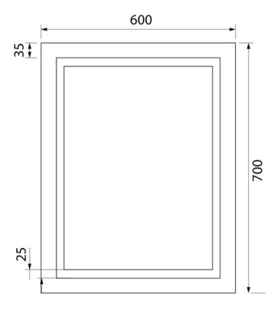 Зеркало с подстветкой 60 см Iddis Zodiac ZOD6000i98