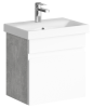 Тумба под умывальник подвесная Aqwella Smart с умывальником MODUO SLIM 50, бетон светлый SRT0105BS+UM-MOD50SL/1