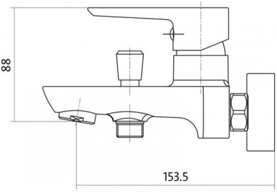 Смеситель для ванной/душа Cersanit MILLE S951-009. Образец. Распродажа