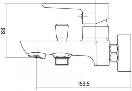Смеситель для ванной/душа Cersanit MILLE S951-009. Образец. Распродажа