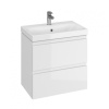 Тумба под раковину подвесная Cersanit MODUO 60 SLIM с умывальником, белый SZ-MOD-MO60Sl/Wh