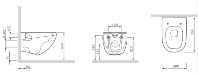 Унитаз подвесной AM.PM Sensation Flash Clean C301700WH