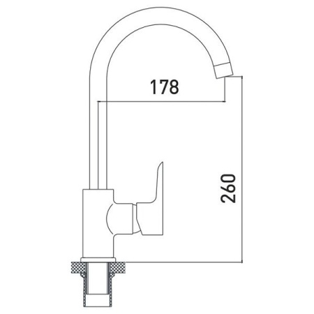 Смеситель для кухни Gross Aqua Space 3118288С-В02