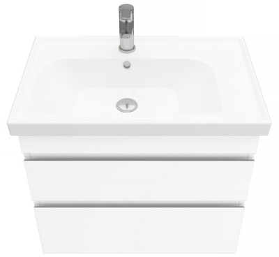 Тумба подвесная Laparet Sargas 70 с умывальником Cerastyle Frame 70 белый глянец (LS-WCAB-70-01+VB015K42U00)