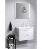 Тумба под умывальник подвесная Aqwella Манчестер с умывальником Фостер 700, белый MAN01072+4620008197746