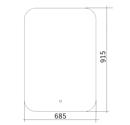 Зеркало Silver Mirrors Паллада 685х915 (сенсорный выключатель) LED-00002242