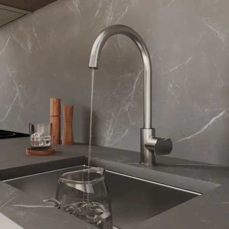 Смеситель для кухни с фильтром для питьевой воды Milardo Rora, сатин RORBNFJM05