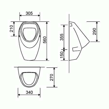 Писсуар Cersanit Appolo A100