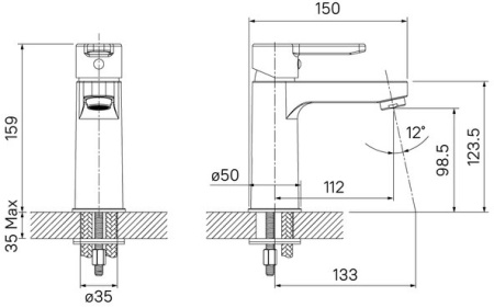 Смеситель для умывальника Iddis Sena SENSB00i01. Акция. Распродажа Образец